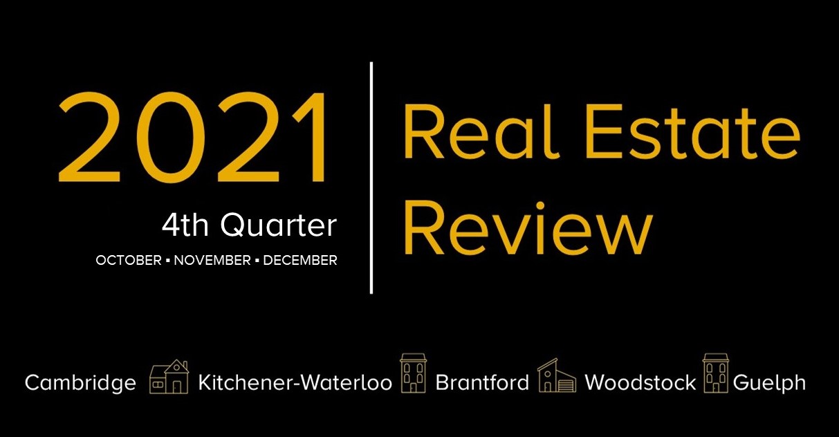 Blog header image: 2021 Real Estate Review - 4th Quarter Cambridge - Kitchener-Waterloo - Brantford - Guelph - Woostock